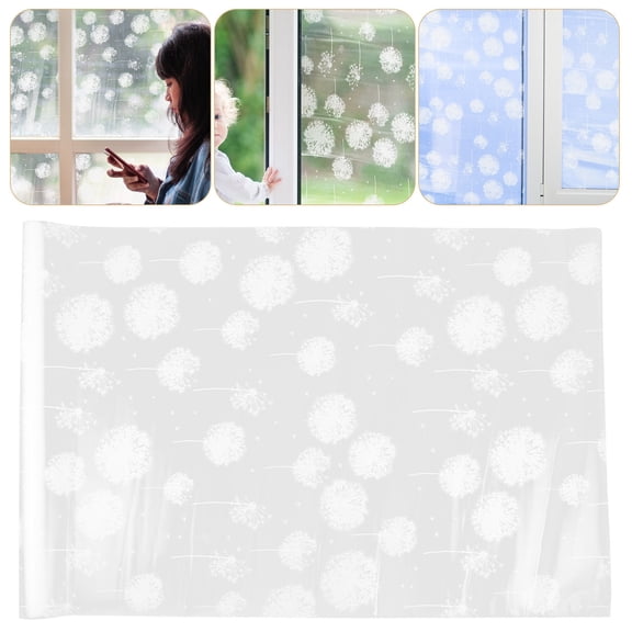 BESTYASH 1Set Frosted Removable Film White PVC Privacy Control for Glass Doors Bathroom Kitchen Living Room
