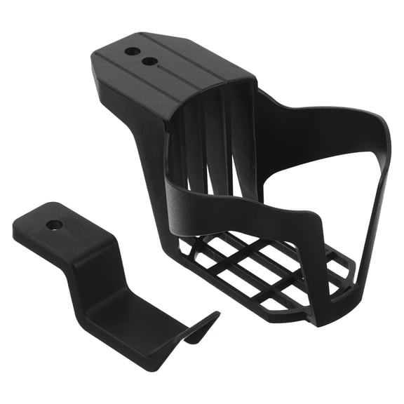 BESTYASH Desk Headset Holder with Cup Hook, Black Plastic Table Mount