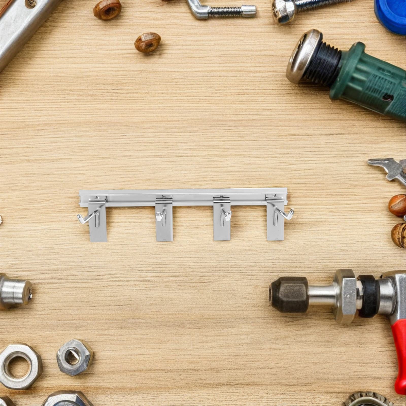 BESTYASH Heavy Duty Metal Panel Hooks 1 Set Wall Mounted Pegboard Organizer for Garage Kitchen Workbench Storage