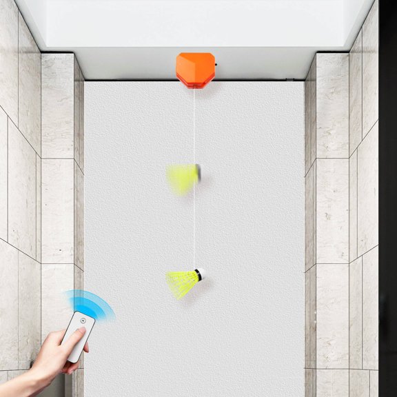 BESTYASH 1Set Compact Badminton Training Machine for Solo Practice with Adjustable Speed