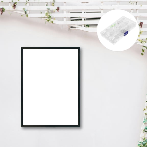 BESTYASH 1Set Invisible Nail Screws Wall Hooks White No Trace Concrete Hooks for Picture Frames