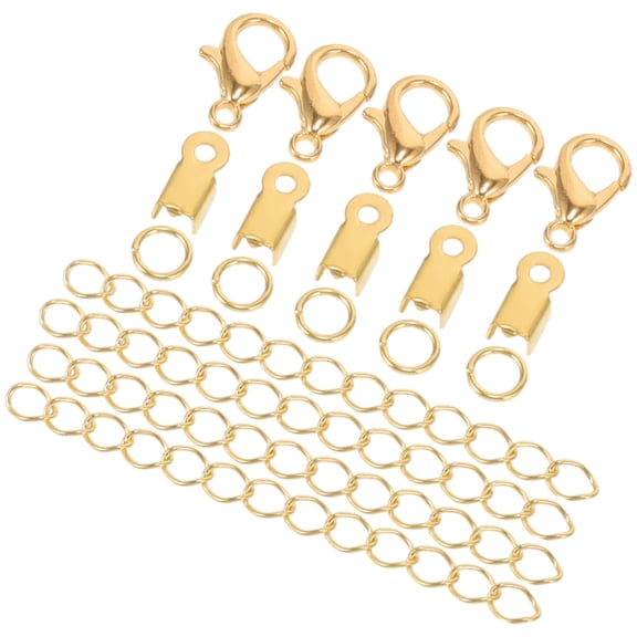 BESTYASH 1Set Jewelry Making Supplies with Golden Jump Rings Lobster Clasps and Chain Extender for DIY Crafts