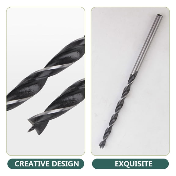 BESTYASH 1Set Long Steel Drill Bit Set for Woodworking with Three Point Edge Accurate Positioning