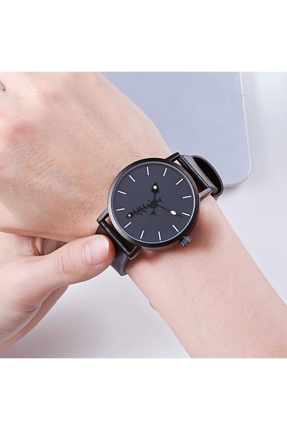 1Set Luminous Fishbone Watch Hands Replacement Kit for Watch Hour Minute Second Hands Black