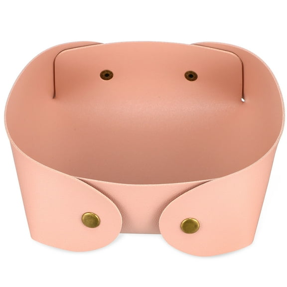 BESTYASH 1Set Luxury Pink Folding Storage Box Desktop Organizer with Key Holder