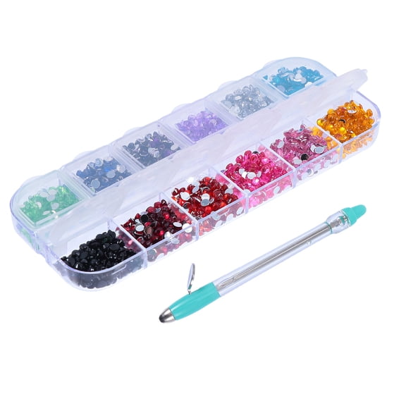 BESTYASH 1Set Manual Point Drill Pen Set with Ergonomic Handle for DIY Embroidery and Rhinestone Artwork