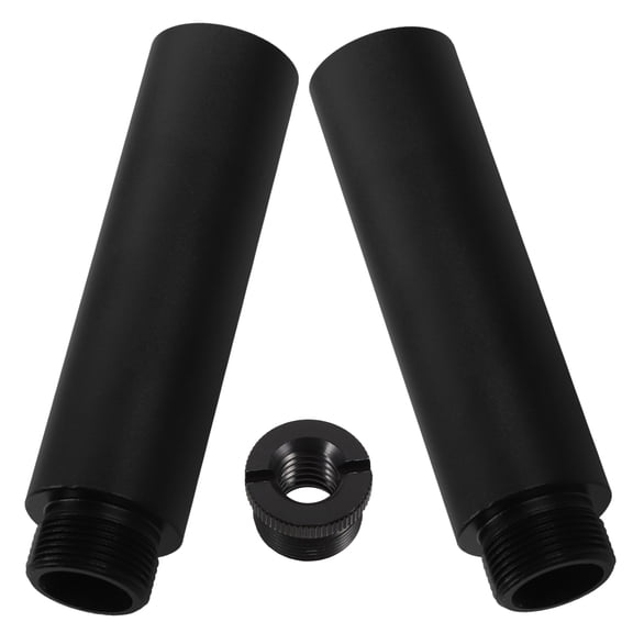 BESTYASH 1Set Microphone Stand Extension Tube Aluminium Alloy Adapter Fits Boom Arms and Desk Mic Stands Black