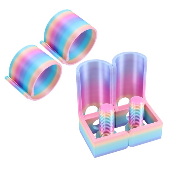 BESTYASH 1Set Multi Color Canvas Painting Roll Holder with Plastic Clips for Art Storage