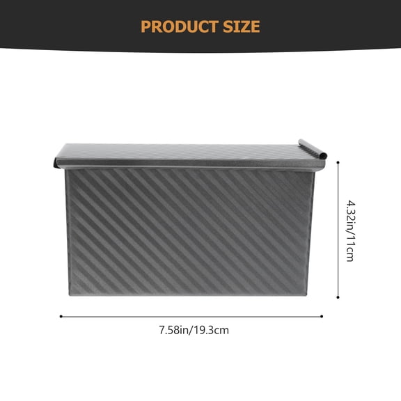 BESTYASH Non-Stick Carbon Steel Bread Pan with Cover, 1 Set for Home Baking and Easy Bread Making