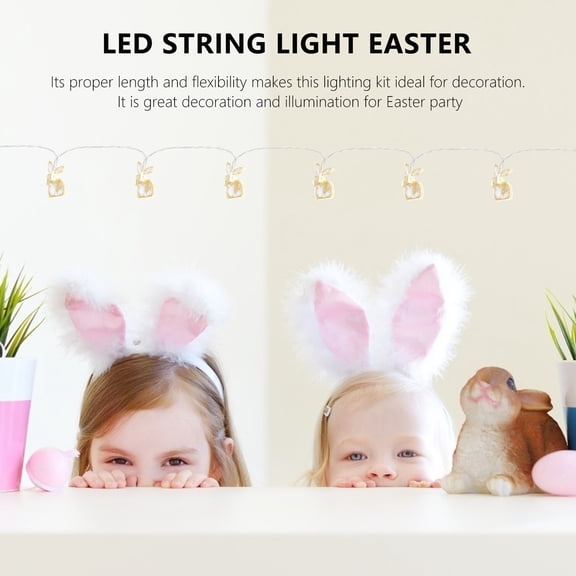 BESTYASH 1Set Party String Light Transparent LED for Campus Activities and Easter Holiday Decoration