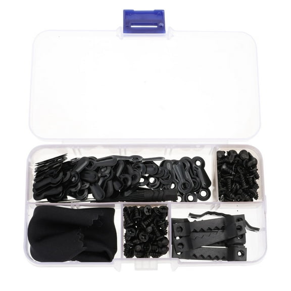 BESTYASH 1 Set Black Steel Picture Frame Hooks Rust Resistant with Convenient Organized Storage Solution