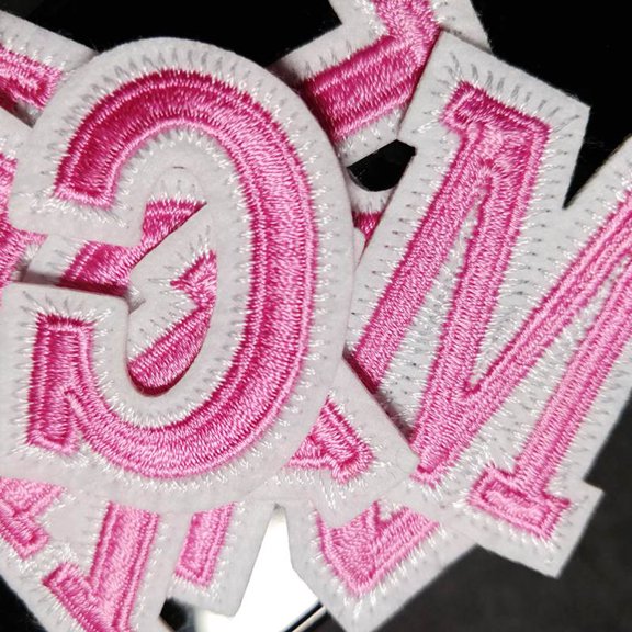 BESTYASH 1Set Pink DIY Patch Sticker for Clothing Bags Hats with Durable Embroidered Design