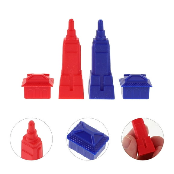 BESTYASH 1Set Plastic Board Game House and Hotel Replacement Pieces for Enhanced Multiplayer Interaction
