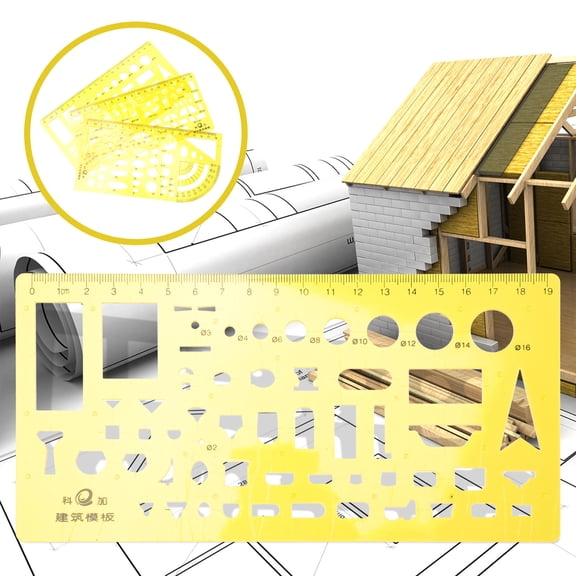 BESTYASH 1Set Plastic Circle Template Geometric Drawing Stencils with Clear Proportions for Designers