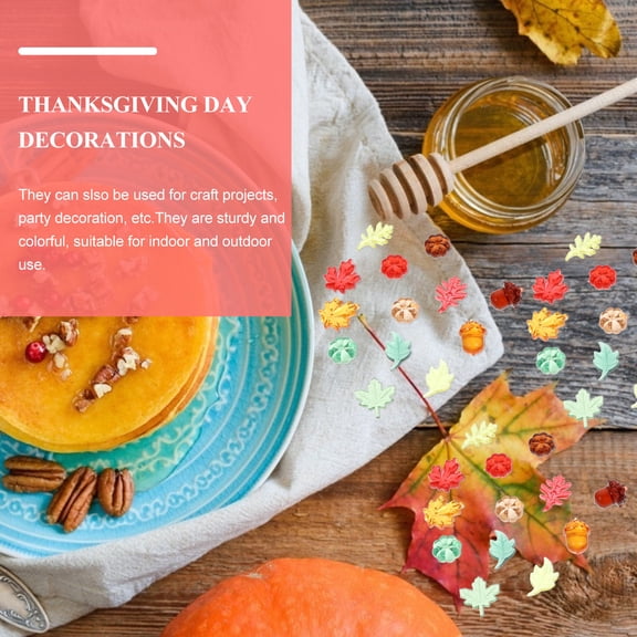 BESTYASH 1Set Polished Beads Party Accessories Pumpkin Maple Leaf Decorations for Craft Projects