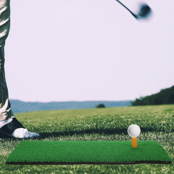 BESTYASH 1Set Portable Golf Mat Green Turf with Lifelike Grass for Drive Iron Shot Practice