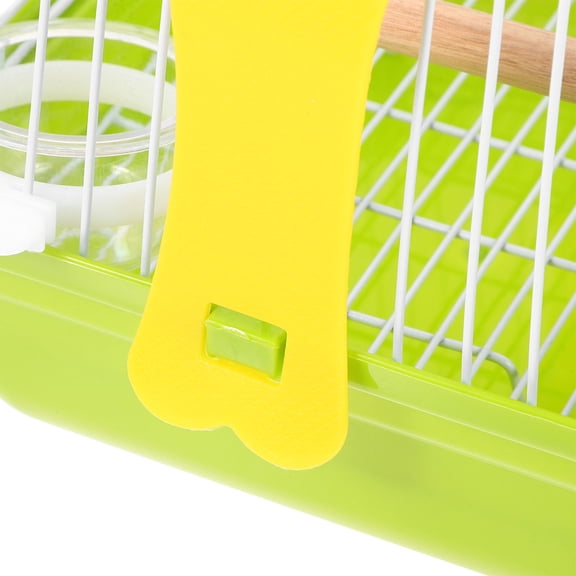 BESTYASH Portable Parrot Cage 1 Set Metal Wire Travel Carrier with Handle for Bird Transport and Outdoor Use