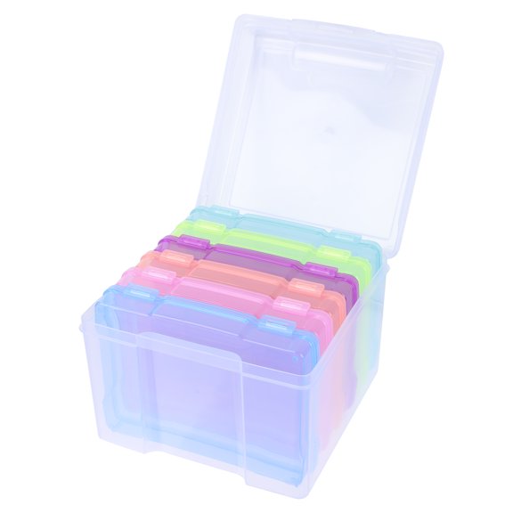 BESTYASH Portable Plastic Photo Storage Case 1Set for Organizing Postcards, Greeting Cards, Photos, and Small Accessories