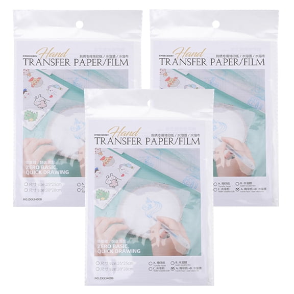 BESTYASH 1Set White Water Soluble Embroidery Stabilizer for DIY Use on T Shirts Caps Bags and More