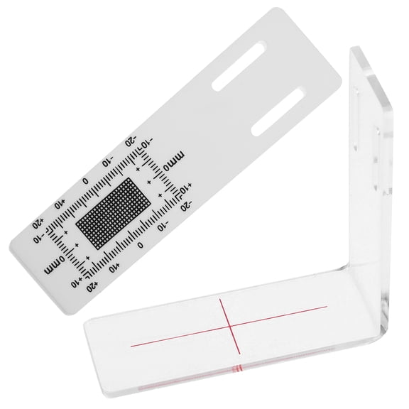 BESTYASH Architectural Crack Ruler White Acrylic Precision Measuring 1Set