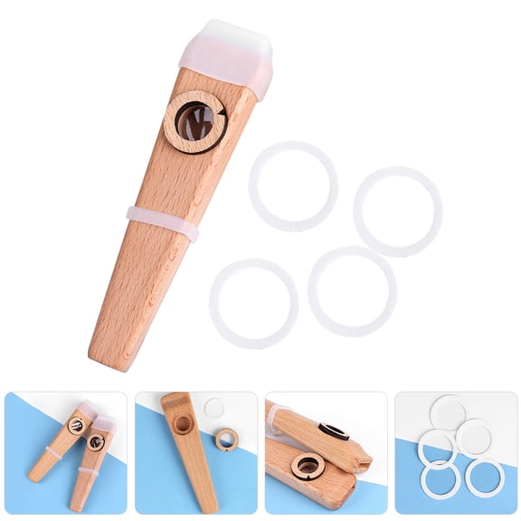 BESTYASH 1Set Portable Wooden Kazoo Music Instrument for Guitar and Ukulele Accompaniment