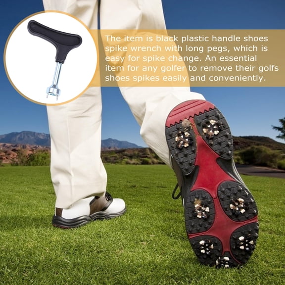 BESTYASH 1Set Practical Black Golfs Spike Wrench Tool for Easy Shoe Spike Removal