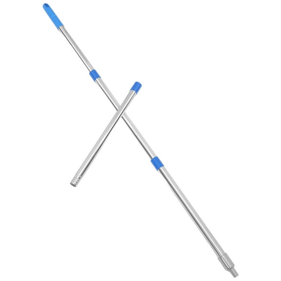 BESTYASH 1Set Practical Ceiling Light Bulb Changer Extension Rod Blue Thick Stainless Steel Tool
