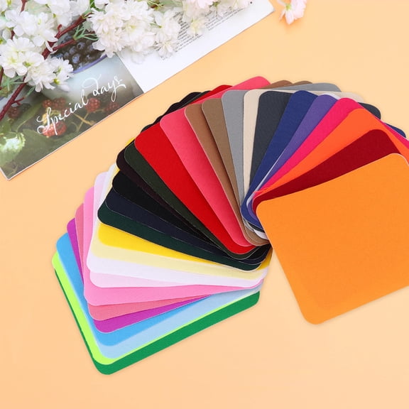 BESTYASH 1 Set Red Cotton Iron-On Fabric Patches for Clothes Adhesive Craft Repair Projects