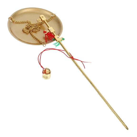 BESTYASH 1Set Retro Style Golden Metal Scale Easy to Use Portable Scale for Home and Kitchen