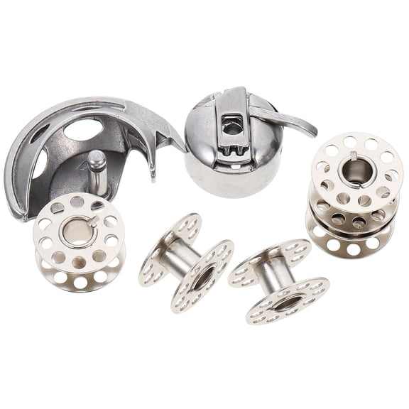 BESTYASH 1Set Portable Plated Silver Bobbin Holder Case for Sewing Machine Accessories