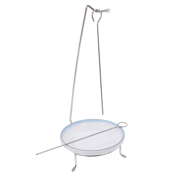 BESTYASH 1Set Stainless Steel Vertical Kebab Skewer Stand for Outdoor Grilling with Metal Rack