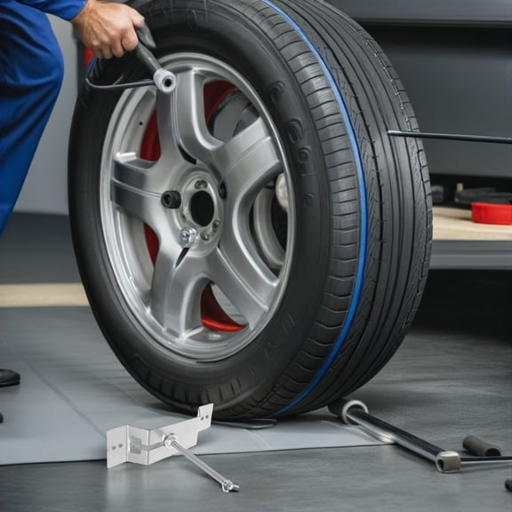 BESTYASH Stainless Steel Wall Mount Tire Holder 1 Set for Trailer and Vehicle Storage Space Saving Solution
