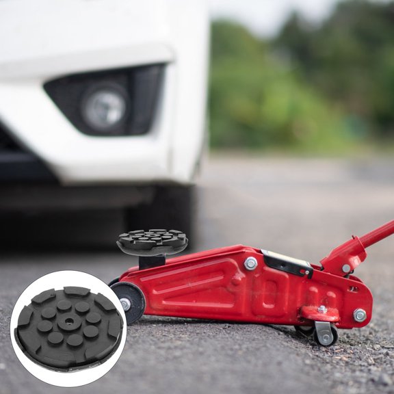 BESTYASH 1Set Steel and Rubber Bottle Jack Axle Adapter with Hydraulic Jack Pad for Heavy Load