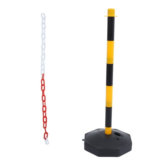 BESTYASH 1Set Portable Warning Column and Chain Barrier Plastic Traffic Parking Assistant