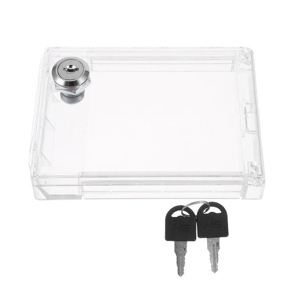 BESTYASH 1Set Electrical Safety Transparent Switch Protector with Lock for Wall Outlet and Ac Panel