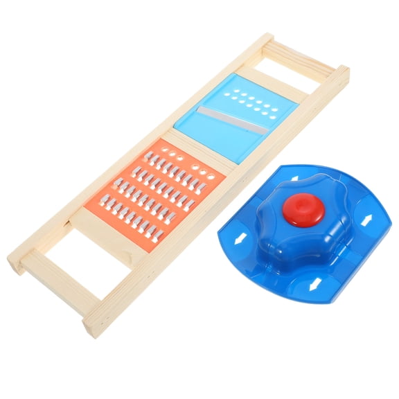 BESTYASH 1Set Vegetable Slicer with for Kitchen Use Assorted Color Plastic Wood Stainless Steel