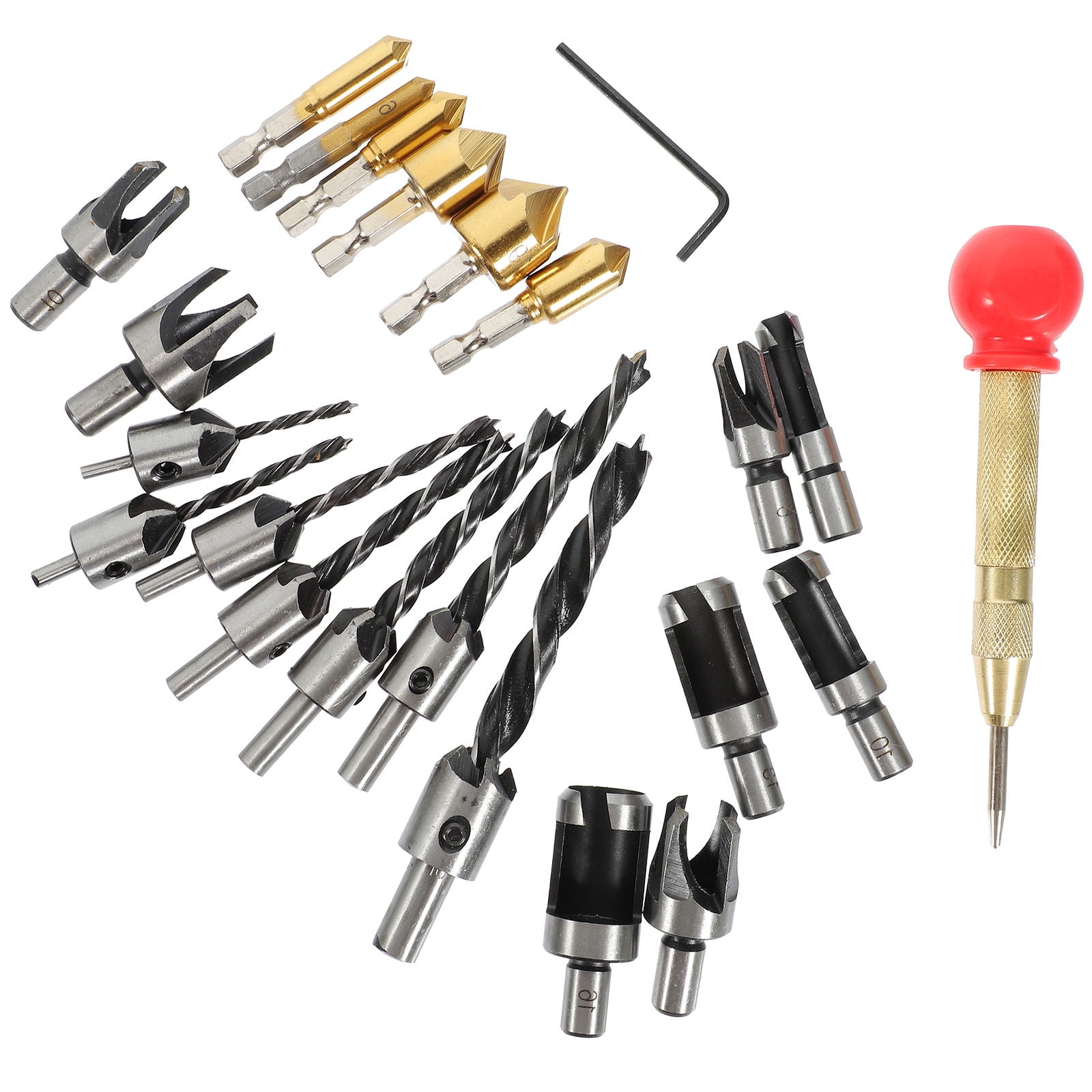 BESTYASH 1 Set Wood Plug Cutter Set for Carpentry, Steel Material, Versatile Woodworking Tools for Projects