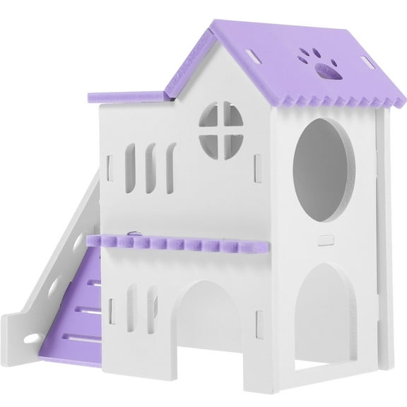 BESTYASH 1Set Violet Hamster Hideout Villa with Safe Materials Multi Functional Shelter for Small Pets