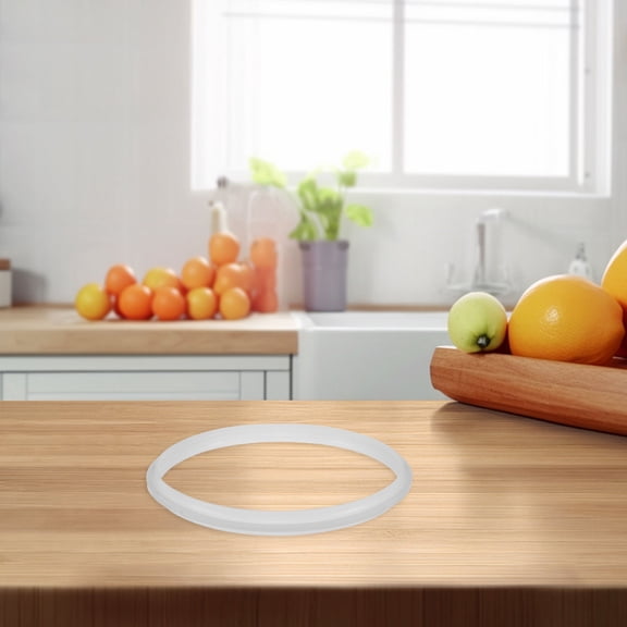 BESTYASH 1Set White Silicone Cooker Seal Ring Replacement for Electric Pressure Cooker Airtight Seal