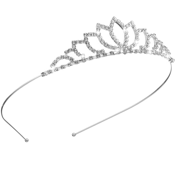 BESTYASH 1Set Women Decorative Rhinestone Headband for Parties Silver