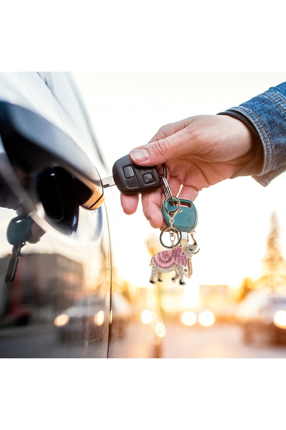 1pc Rhinestone Elephant Keychain Sparkling Charm for Purses and Handbags Decorations