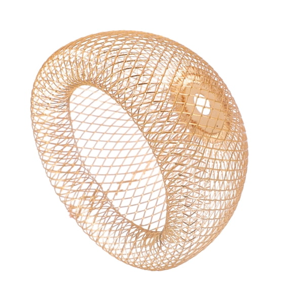 BESTYASH 1pc Vintage Mini Lampshade Hanging Light Basket Decor Macrame Pendant Cover Rustic Iron Wire Willow Bulb Fixture