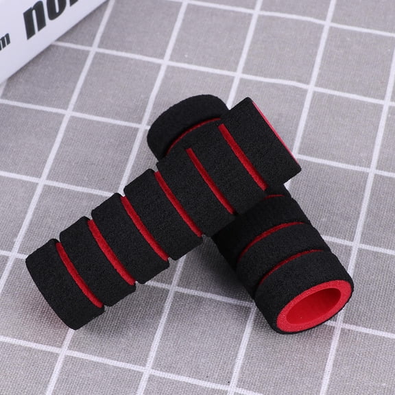 BESTYASH 2 Pair Motorcycle Handle Grips Foam Red Non Slip Surface for Cyclists
