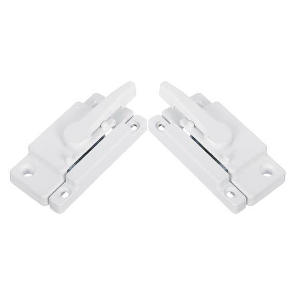 BESTYASH 2 Pair Vinyl Sash Lock White Door Locks for Homeowners and Property Managers