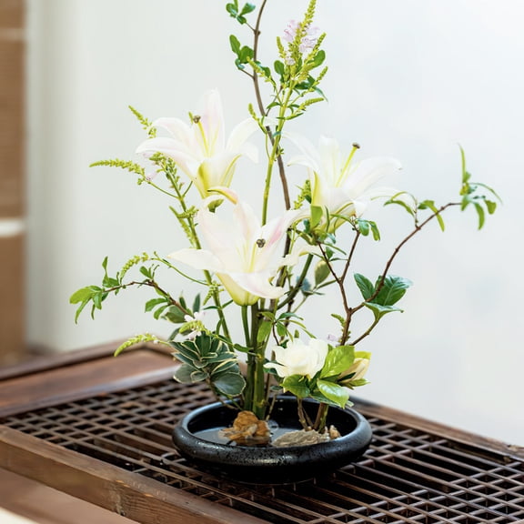 BESTYASH 2-Pack Clear Floral Cage Flower Holder for Artificial Flowers, Transparent Flower Arranging Decoration Tools