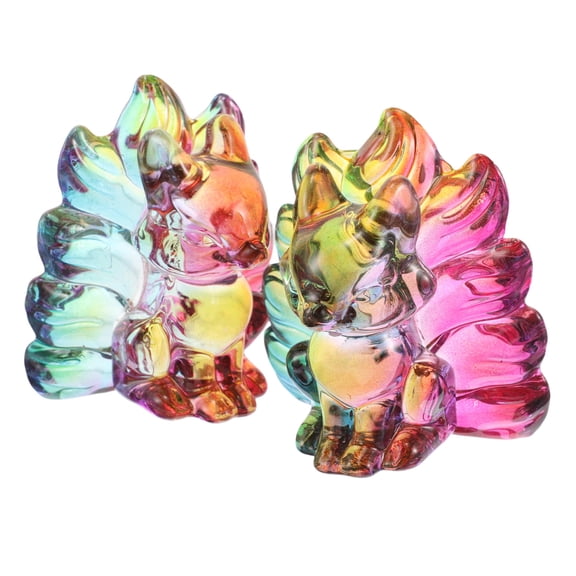 BESTYASH 2-Piece Hand Carved Figurine Set, Assorted Colors, Animal Collectibles, Perfect Gift for Collectors and Office Decoration