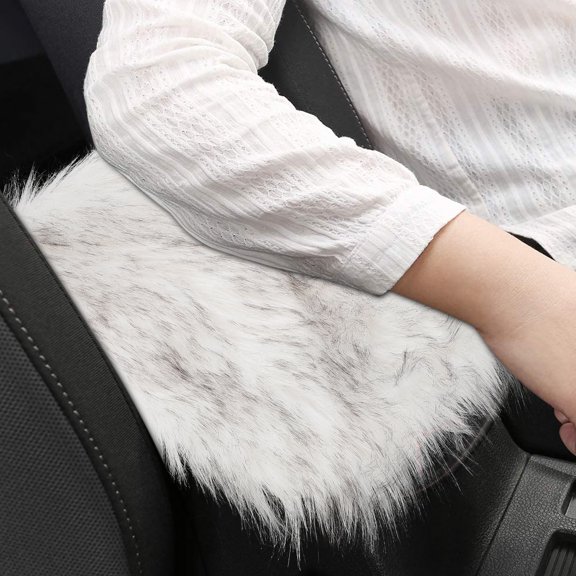 BESTYASH 2 Pcs Vehicle Center Console Pad Plush Protective for Car Owners Daily Use