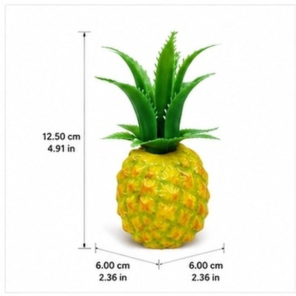 BESTYASH 2-Piece Artificial Pineapple Fruit Decor, Realistic Faux Pineapple Model for Home, Office, Kitchen Display