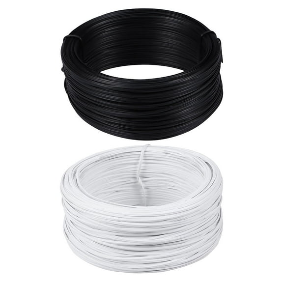 BESTYASH 2 Rolls PVC Coated Garden Wire for Floristry and Plant Support, Assorted Colors, Binding Wire