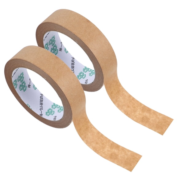 BESTYASH 2 Rolls Self Adhesive Kraft Paper Tape Bopp Light Brown for Office Work Packaging